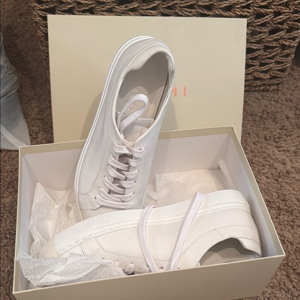 M. Gemi White Leather Sneakers
